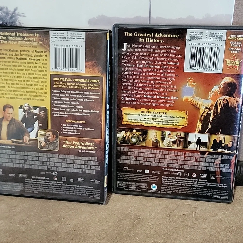 National Treasure 1 and 2 DVD
